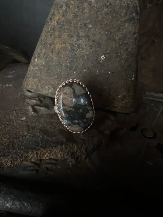 sterling and copper que sera ring