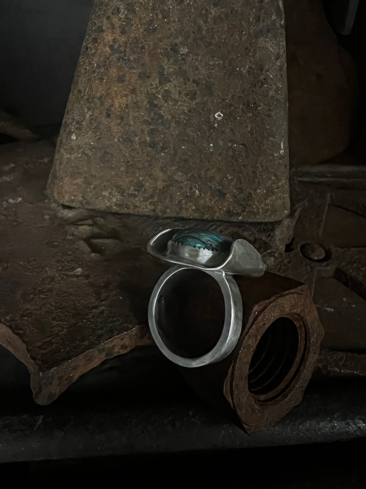 Chrysocholla Western Ring