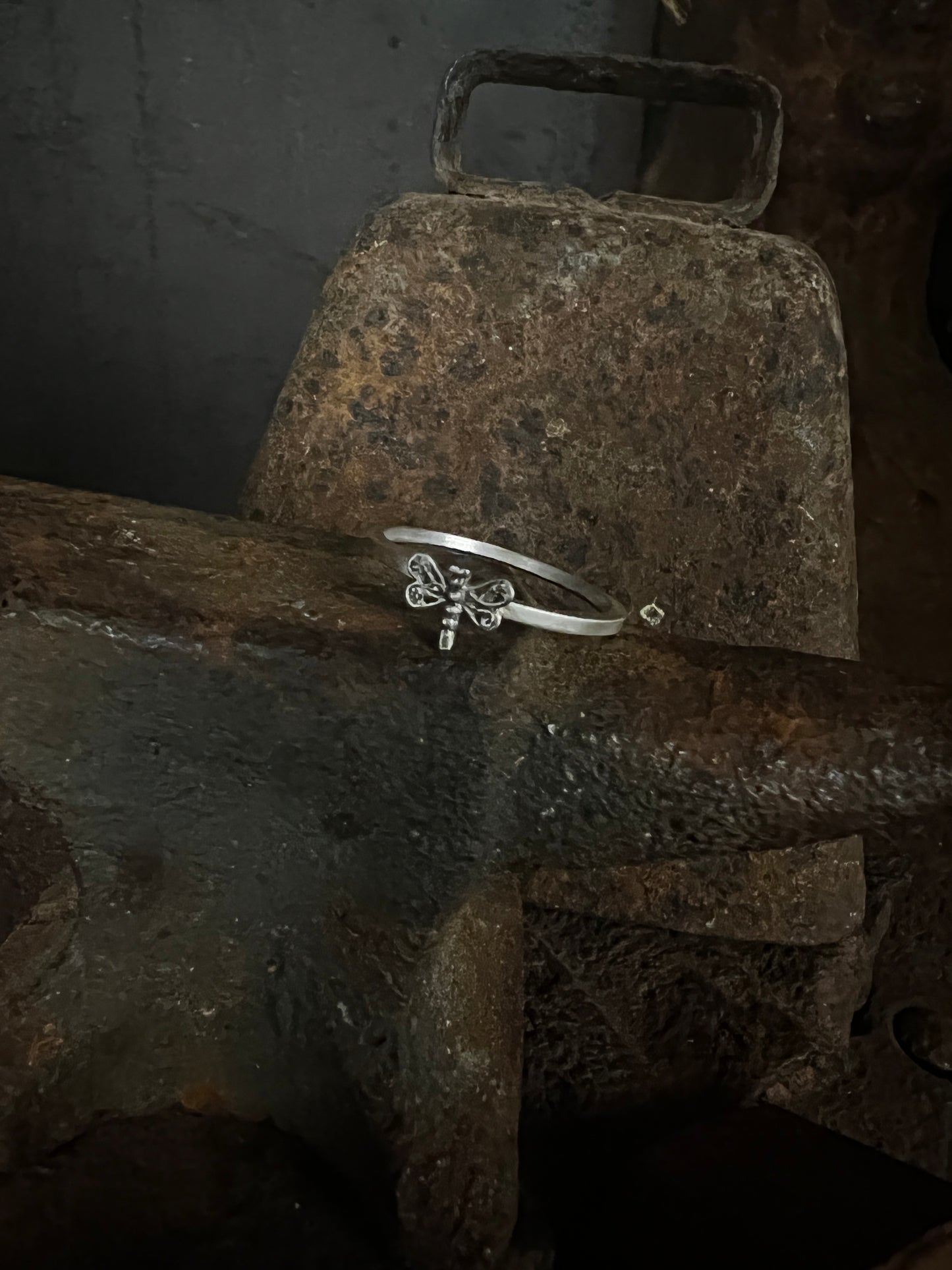 sterling dragonfly ring