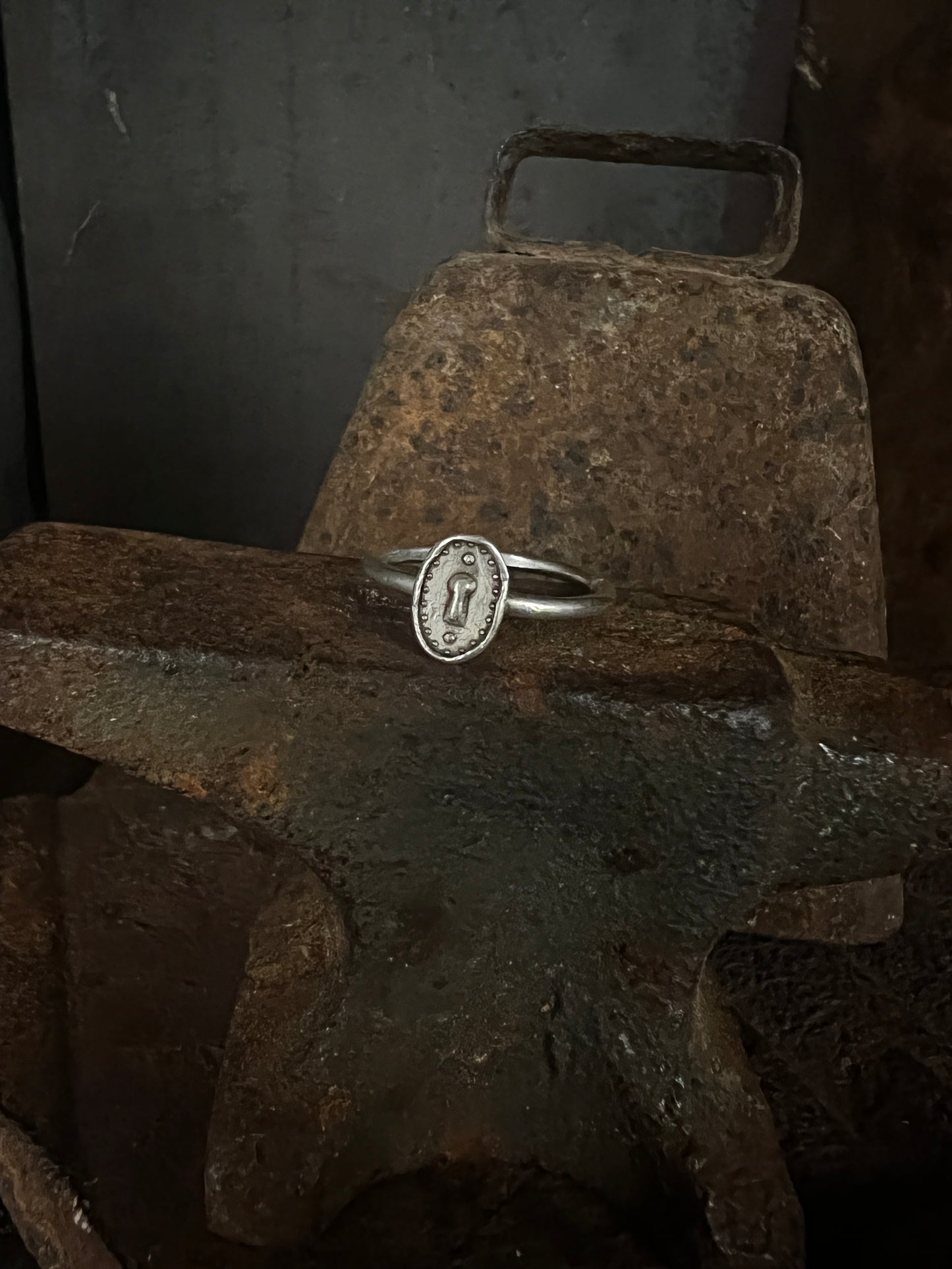 sterling silver lock ring