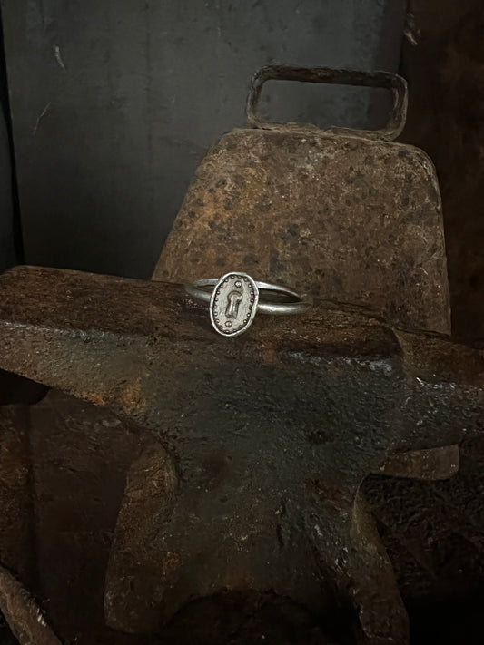 sterling silver lock ring