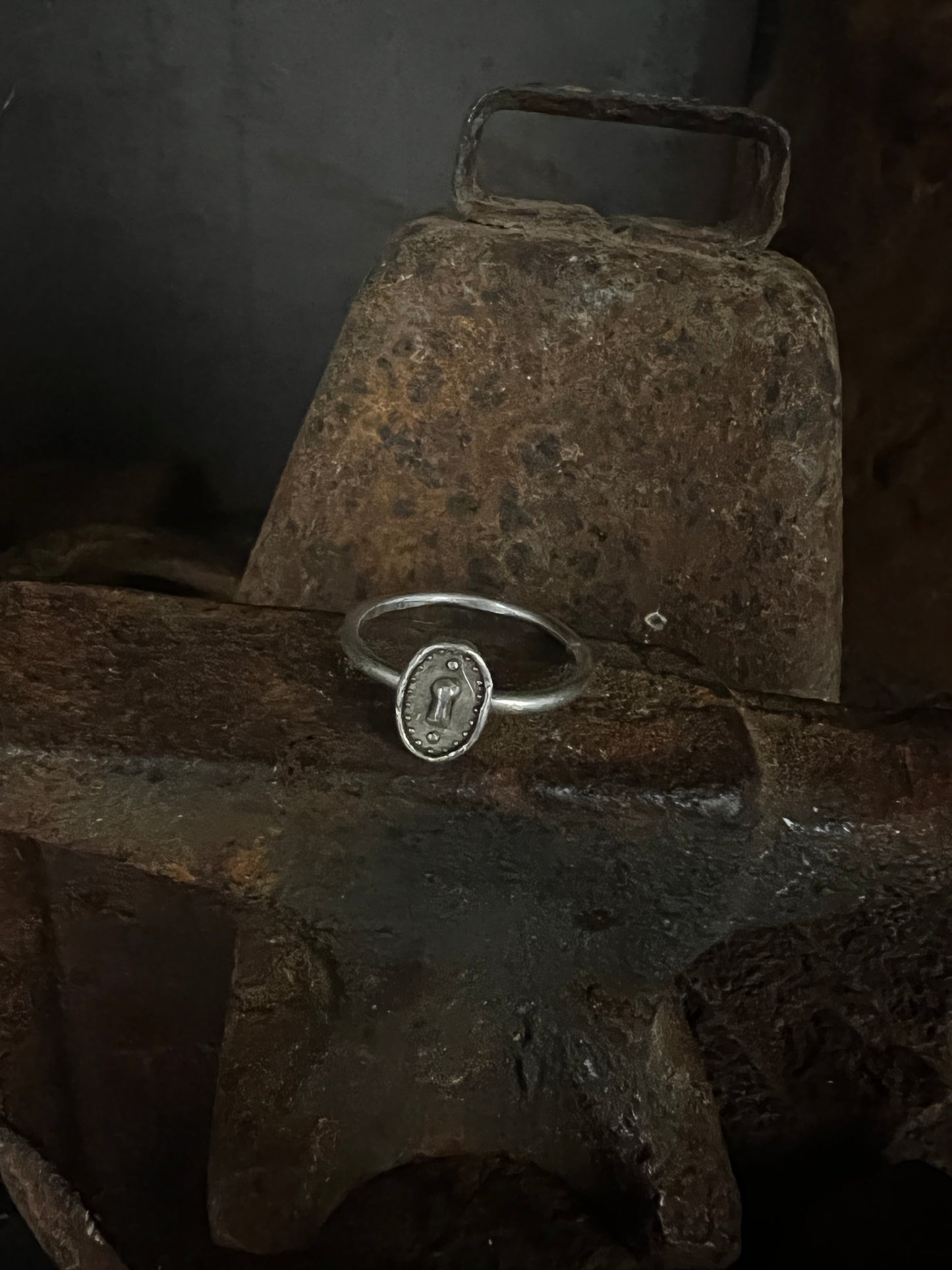 sterling silver lock ring