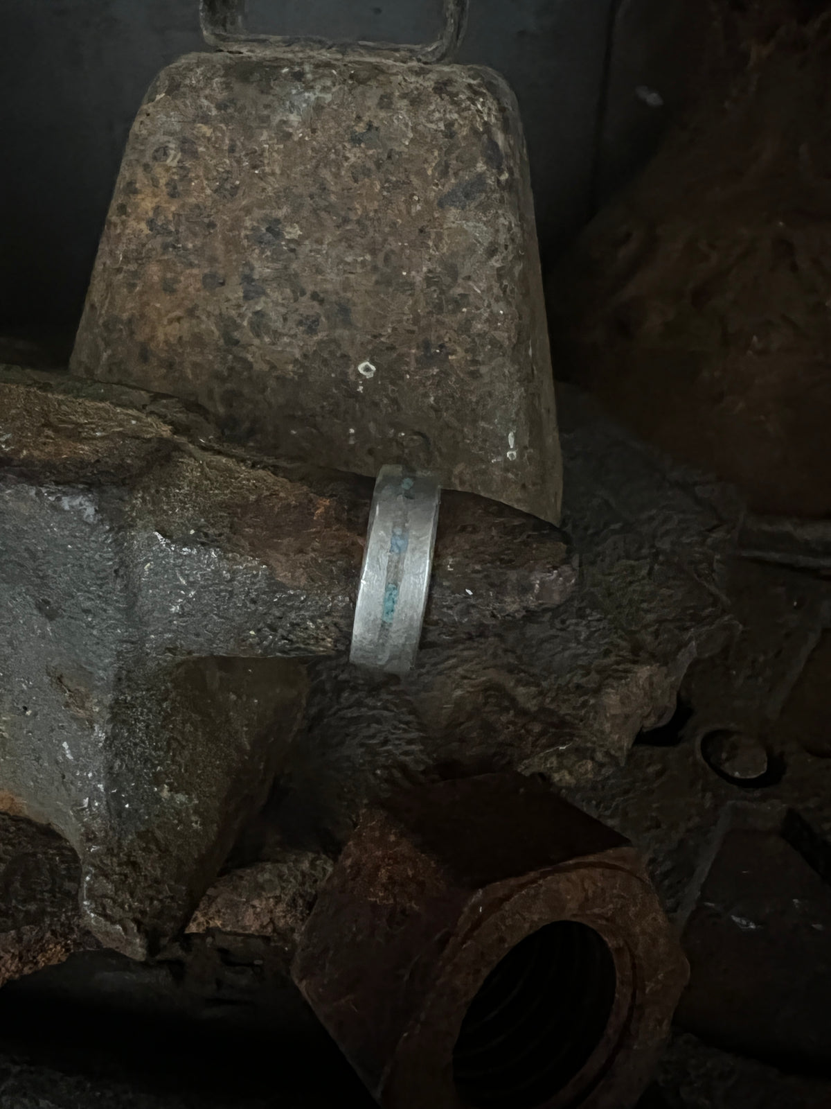Sterling & Turquoise Inlay Stacker Band