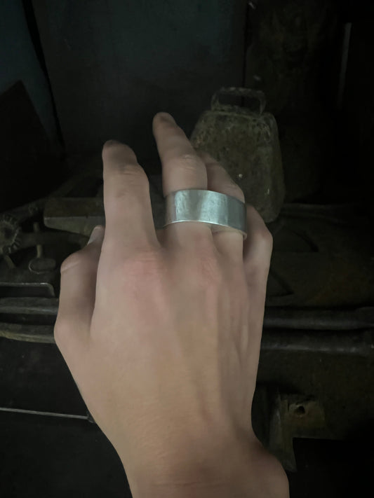 sterling double finger hollow formed ring