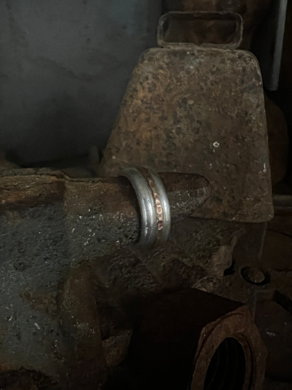 Sterling and Copper Stacker Band