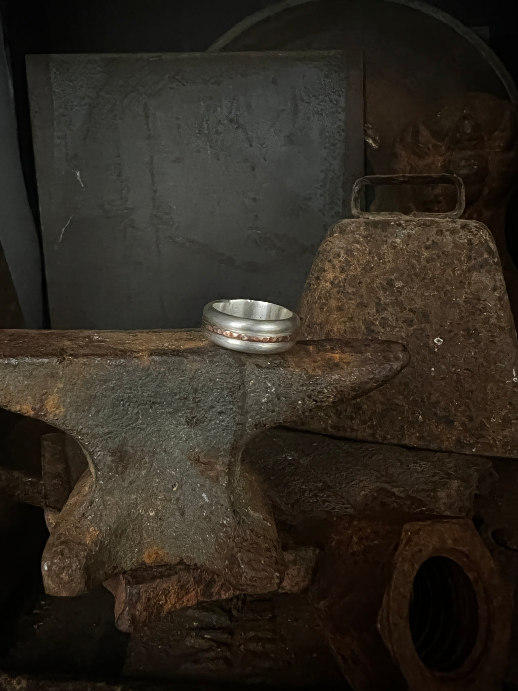 Sterling and Copper Stacker Band