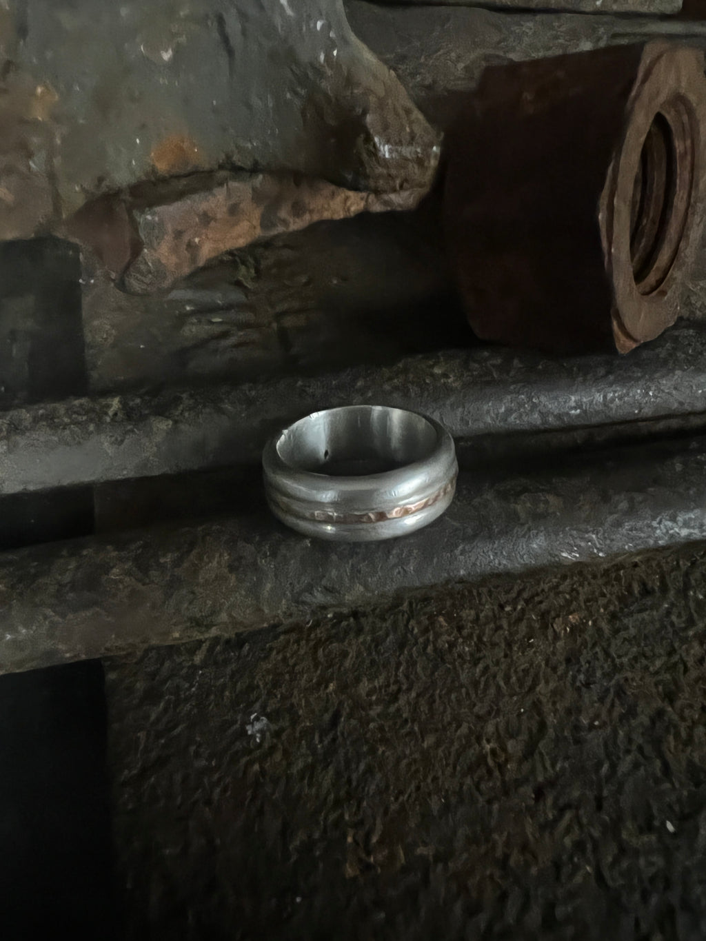 Sterling and Copper Stacker Band