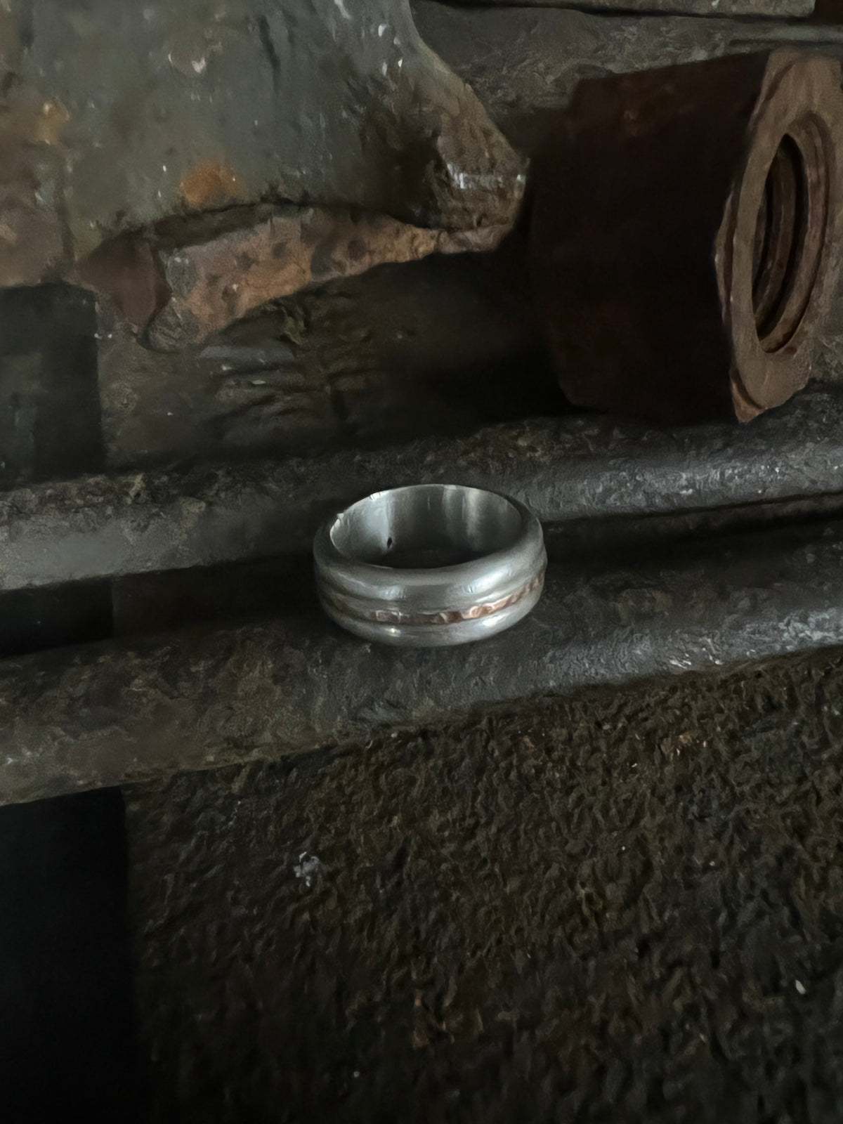 Sterling and Copper Stacker Band