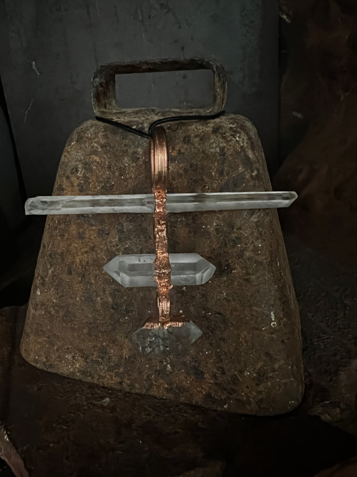 Quartz & Herkimer Diamond Trio Necklace