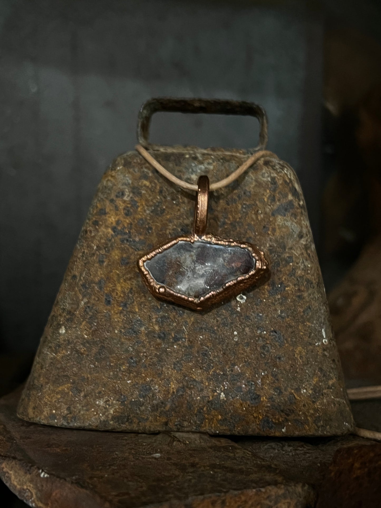 copper lodolite pendant