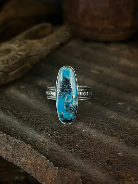 turquoise floral ring