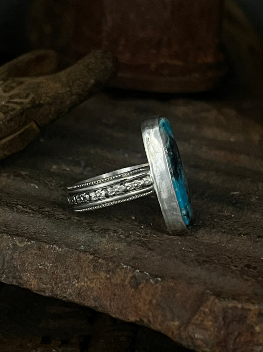 turquoise floral ring